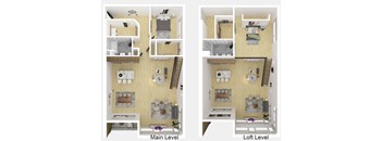 2 Bedroom 2 Bathroom Penthouse Floor Plan R [2,217 SqFt]